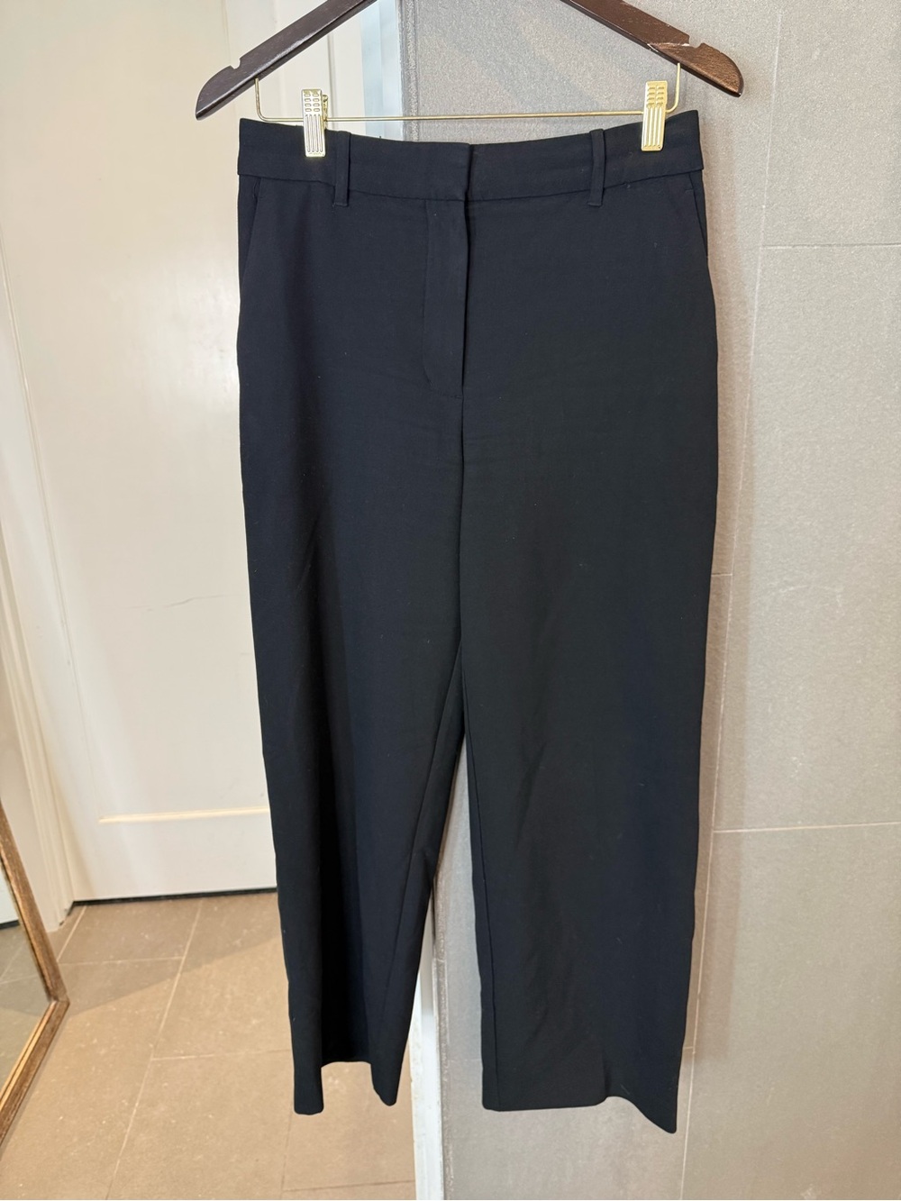 Wilfred Aritzia Women’s Author Pant Black High Rise Wide Leg Size 8